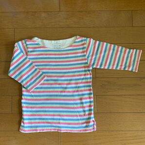 【120】GLOBAL WORK グローバルワーク ボーダー Tシャツ 7部袖×1点