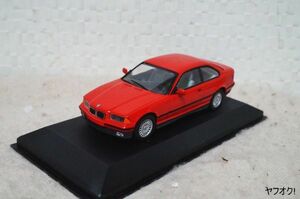 ミニチャンプス BMW 3シリーズ クーペ E36 1/43 ミニカー 赤