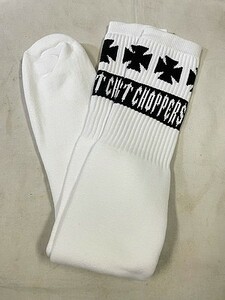 WEST COAST CHOPPERS long socks men's white × black West Coast Choppers 