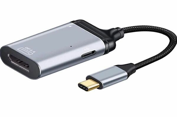 USB-C タイプC - Displayport モニター変換アダプター 4K 2K 60hz メス PD電源ポート付き