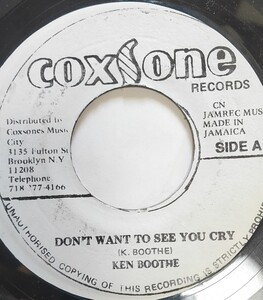 Ken Boothe Don't Want To See You Cry / The Wailers I Need You ロックステディ7