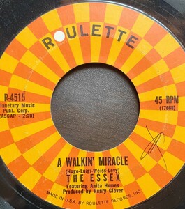 ガールグループ1963 全米１２位ヒット。THE ESSEX A WALKIN’ MIRACLE / What I Don’t Know Won’t Hurt Me オールディーズ