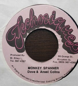 Dave ＆ Ansel Colins Monkey Spanner 45 オルガンレゲエ 良盤
