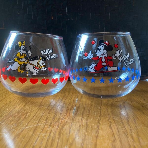 ゆらゆらグラス　2個(Mickey & Minnie)