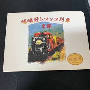 京都 嵯峨野 トロッコ 列車 乗車記念 カード 沿線地図　K1058