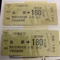 平成8年8月8日 想い出の乗車券 硬券 池袋駅 郵便はがき　K1354_画像2