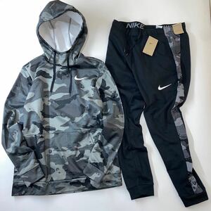 NIKEナイキ　カモフラ　フーディー&パンツ　DD1758-084 DR8779-010 グレー　M