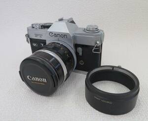 38861 Canon キャノン フィルムカメラ FT FL 50mm レンズ レンズフード付き