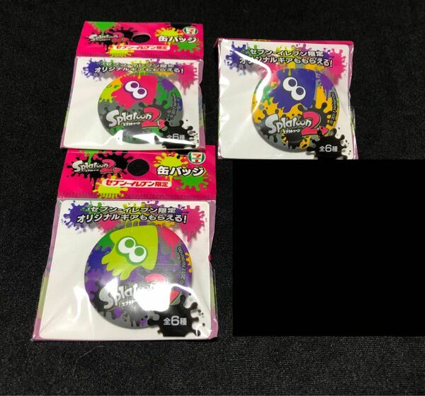 スプラトゥーン2 缶バッジ 缶バッチ　Splatoon セブンイレブン