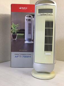 Apice|a pick s mini tower fan AFT-789M electric fan aroma correspondence automatic yawing desk fan slim height approximately 48cm