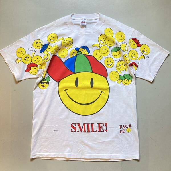 90s smile t-shirt “size XL” “made in USA” 90年代 半袖Tシャツ スマイルTシャツ USA製 アメリカ製