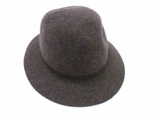 ■新品同様■ Herbert Johnson ハーバートジョンソン ウール100％ 帽子 中折れハット 表記サイズ 60 グリーン系 AJ4989