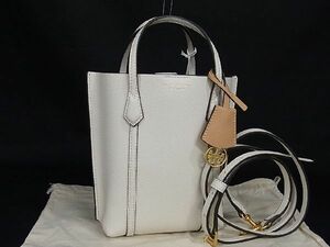 ■新品■未使用■ TORY BURCH トリーバーチ レザー 2WAY ハンドバッグ ショルダー 斜め掛け ホワイト系 AK7125