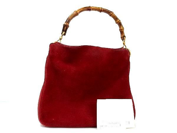ヤフオク! -「グッチ 赤 バッグ」(バンブーライン) (かばん、バッグ)の