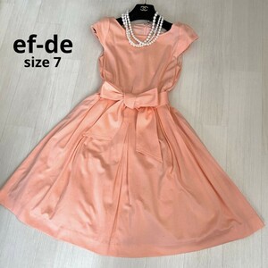ef-de エフデ　オレンジ　ワンピース　ドレス　7サイズ　春服　夏服　ノースリーブワンピース　Aラインワンピース