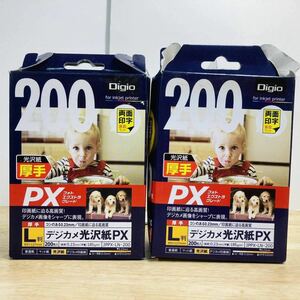 未開封　Digio ナカバヤシ デジカメ　光沢紙 JPPX-LN-200 厚手　L判　 2セットまとめ売り