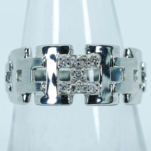  men's diamond pin key ring [D0.08ct]K18WG 3.6g #13 unisex jewelry white gold WG K18 ring diamond diamond 