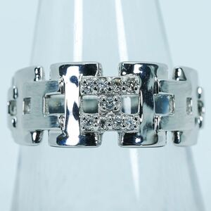 メンズ ダイヤピンキーリング 【D0.08ct】K18WG 3.6g ♯13 ユニセックス ジュエリー ホワイトゴールド WG K18 指輪 ダイヤモンド ダイヤ