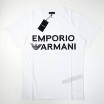 新品正規品 Emporio Armani エンポリオ アルマーニ SWIM 211831 3R479 クルーネック ブランド ロゴ Tシャツ ホワイト L_画像1