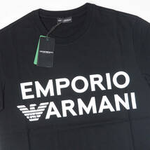 新品正規品 Emporio Armani エンポリオ アルマーニ SWIM 211831 3R479 クルーネック ブランド ロゴ Tシャツ ブラック S_画像3