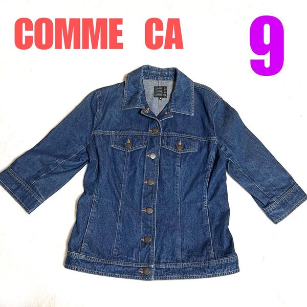《COMME CA》コムサ デニムジャケット Gジャン レディース 七分袖 デニム