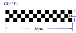 CH-07L* checker stripe transcription type graphics te car * 1 sheets 