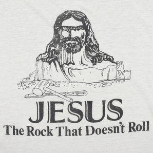グッドプリント 80s90s ビンテージ JESUS The Rock That Doesn't Roll Tシャツ ラッセルボディ size.Lの画像2