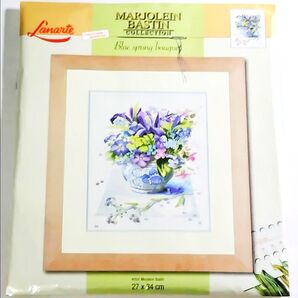 クロスステッチキット Blue spring bouquet