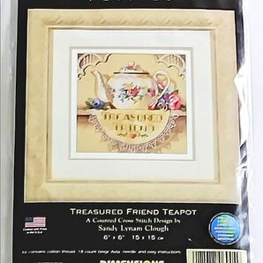 クロスステッチキット Treasured Friend Teapot(ワケあり)