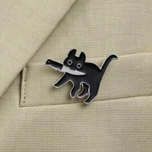 ピンバッジ　ブローチ　猫　brooch ネコ　cat 