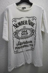 即決 初期 03SS カート期 Number (N)ine ナンバーナイン Jack Daniel's ジャックダニエル プリントTシャツ メンズ 3 ホワイト ブラック