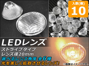 AP LEDレンズ レンズ径20mm ストライプタイプ 選べる6タイプ AP-TH475 入数：1セット(10個)