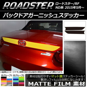 AP バックドアガーニッシュステッカー マット調 マツダ ロードスター/ロードスターRF ND系 2015年05月～ 色グループ2 AP-CFMT2432