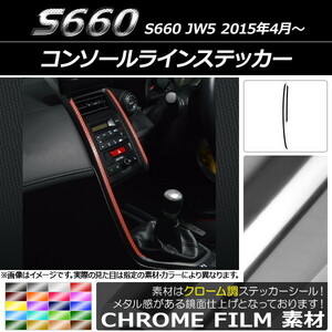 AP コンソールラインステッカー クローム調 ホンダ S660 JW5 2015年04月～ AP-CRM2073 入数：1セット(2枚)