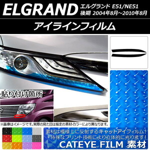 AP アイラインフィルム キャットアイタイプ ニッサン エルグランド E51/NE51 後期 2004年08月～2010年08月 AP-YLCT059 入数：1セット(2枚)