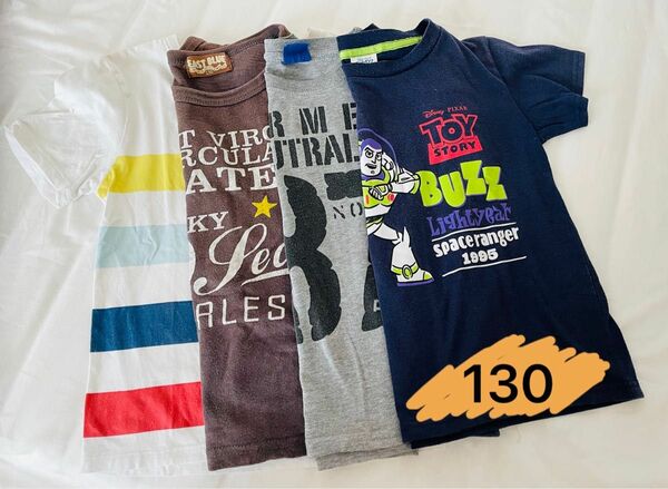 半袖Tシャツ130cmまとめ売り　ロゴTカジュアル