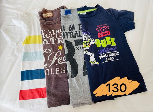半袖Tシャツ130cmまとめ売り ロゴTカジュアル