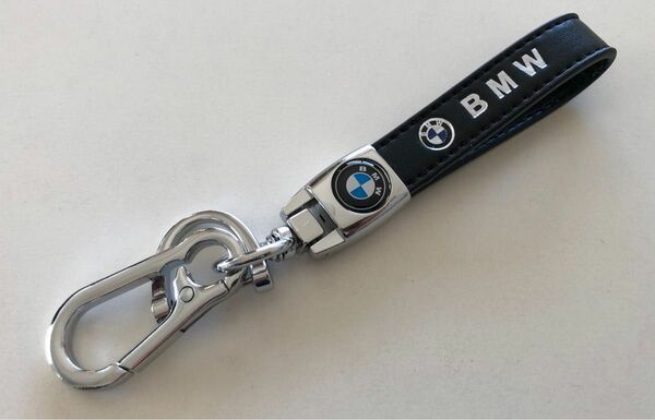 BMW キーホルダー 金具　高級牛革製 キーリング アクセサリー　シルバー選択