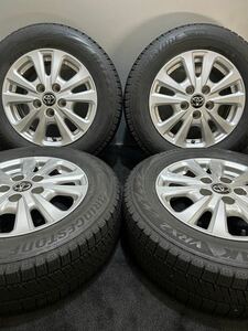 195/65R15 BRIDGESTONE/VRX2 18年製 トヨタ 80系 ノア ヴォクシー 後期純正 15インチ 6J ＋50 114.3 5H スタッドレス 4本 (2-C471)