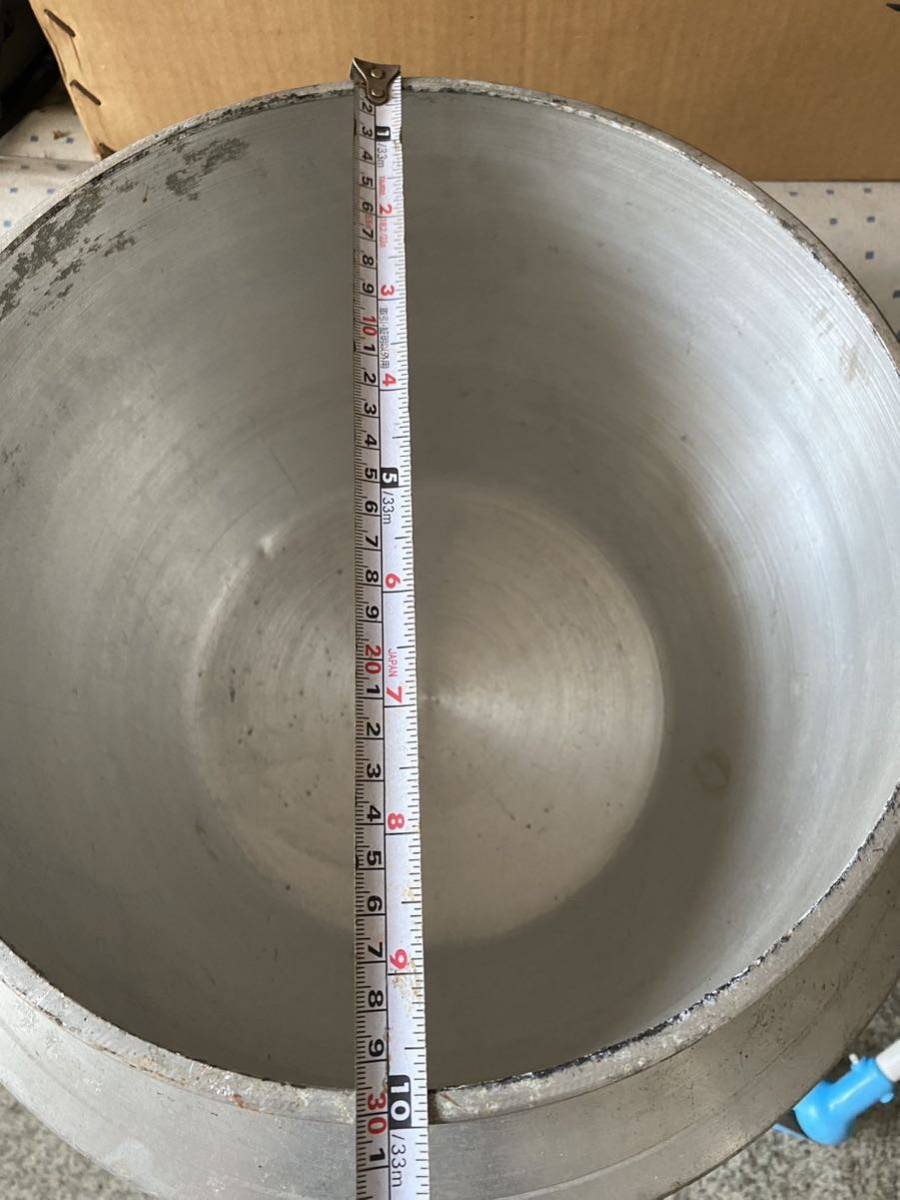 アルミ釜 羽釜 はがま 口直径約30cm 古民具 アウトドア キャンプ