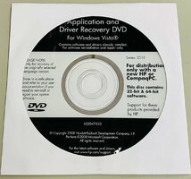 2YXS150★現状品★HP アプリケーション&ドライバーリカバリーDVD Windows Vista (シリーズ： 2510)_画像2