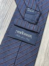 美品 ″NEWYORKER″ ニューヨーカー ストライプ ブランドネクタイ 305008_画像3