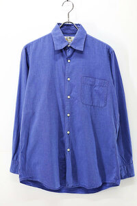 Used 90s Aquascutum Sax Blue Cotton Poplin Shirt Size S 古着