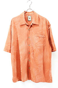 Used 00s Jamaica Jaxx Salmon pink Silk Aloha Shirt Size XL 相当 古着