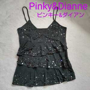 Новый мизинец и Dian Camisole Cut пили на ловковом сложности Call Black Lame Pinky &amp; Diane Tierd