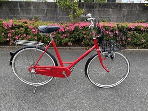  wonderful unused car * light bicycle .TSURUGI 24 type 3 step shifting gears red series woman car Mini cycle ma inset .li