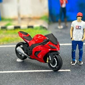 【ZZ-286】1/64 スケール カワサキ Ninja ZX-10R フィギュア バイク ミニチュア ジオラマ ミニカー MINI GT LBWK トミカ マテル 日本未発売