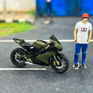 【ZZ-295】1/64 スケール ヤマハ YZF-R15 フィギュア バイク ミニチュア ジオラマ ミニカー MINI GT LBWK トミカ マテル 日本未発売