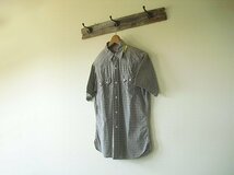 S/S WESTERN SHIRTS（ダブルワークス）ウエアハウス　ライトグレー　半袖　ウエスタン　コットン100%　希少　絶版品　デッドストック　新品_画像4