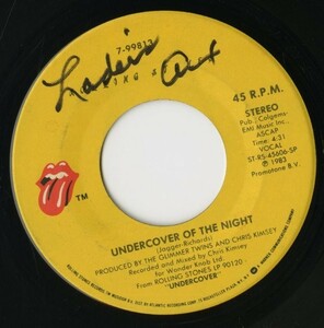 【ロック 7インチ】Rolling Stones - Undercover Of The Night / All The Way Down [7-99813]